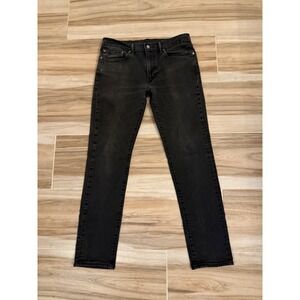 Levis 511 Slim Fit Jeans Mens 34x32 Washed Black Denim Stretch Pants 04309